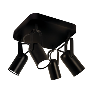 Oprawa ścienno-sufitowa LOFTA GU10 4D BLACK  04396/IDE