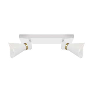 Oprawa ścienno-sufitowa LORETA SPT E14 2L WHITE/GOLDEN  04220/IDE