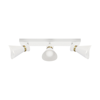 Oprawa ścienno-sufitowa LORETA SPT E14 3L WHITE/GOLDEN  04222/IDE