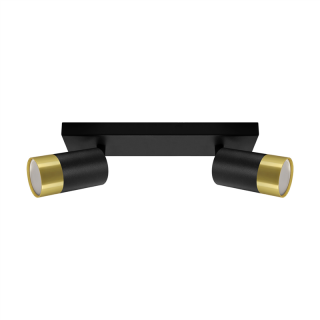 Oprawa ścienno-sufitowa PUZON SPT GU10 2L BLACK/GOLDEN  04278/IDE