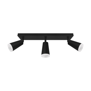 Oprawa ścienno-sufitowa SANA GU10 3L BLACK  04146/IDE