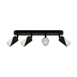 Oprawa ścienno-sufitowa ZEBRA SPT GU10 4L BLACK/WHITE  04215/IDE