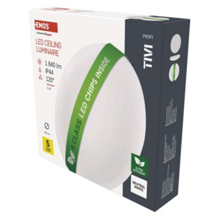 Oprawa sufitowa LED TIVI, A CLASS, okrągła biała 11W, IP44, Neutralna biel  ZM3407/EMO