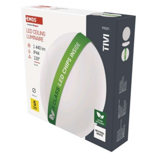 Oprawa sufitowa LED TIVI, A CLASS, okrągła biała 8,6W, IP44, Neutralna biel  ZM3406/EMO