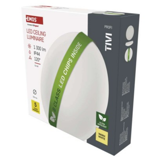 Oprawa sufitowa LED TIVI, B CLASS, okrągła biała 8,6W, IP44, Ciepła biel  ZM3416/EMO