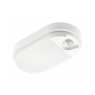 Oprawa TULON z czujnikiem ruchu, LED, 15W, 1350lm, 4000K, AC220-240V, IP54, owalna, biały  LD-TULON15WOW-00/GTV