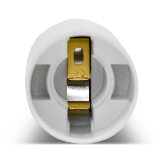Oprawka E-14 plastikowa; biały  W-97658/PLR