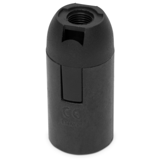 Oprawka E-14 plastikowa; czarny  W-97659/PLR