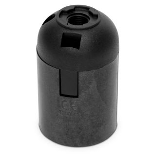 Oprawka E27 plastikowa; czarny  W-97661/PLR