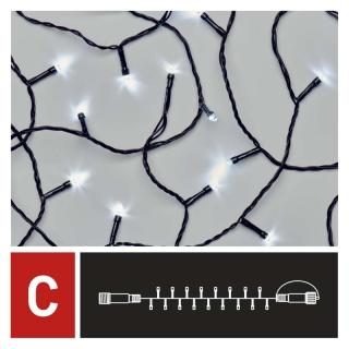 Oświetlenie świąteczne łańcuch 100 LED 10m zimna biel, IP44 (bez zasilacza)  D1AC03/EMO