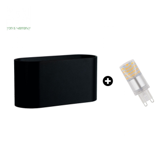 Pakiet 5 lat Gwarancji : Oprawa Squalla G9 Czarna+ LED G9 4W CW ( Slip006010 + Woj+14435 )  SLIP006010_WOJ+14435/WOJ