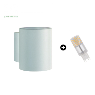 Pakiet 5 lat Gwarancji : Oprawa Squalla G9 tuba Biała + LED G9 4W WW ( Slip006011 + Woj+14433 )  SLIP006011_WOJ+14433/WOJ