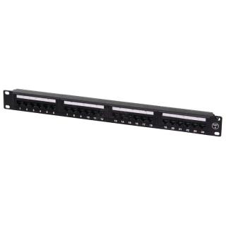 Panel krosowy PATCH 19'' 1U 24xRJ45 k.6E UTP  19-0013/SAB