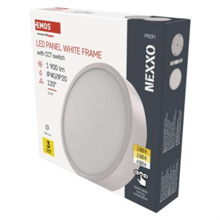 Panel LED natynkowy NEXXO, okrągły, biały, 21W, CCT  ZM5143/EMO