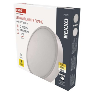 Panel LED natynkowy NEXXO, okrągły, biały, 28,5W, CCT  ZM5153/EMO