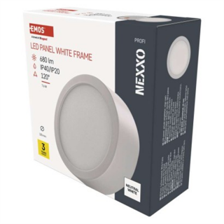 Panel LED natynkowy NEXXO, okrągły, biały, 7,6W, neutralna biel  ZM5125/EMO