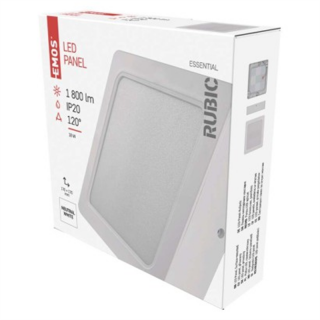 Panel LED natynkowy RUBIC 2w1, kwadrat, biały, 18W, naturalna biel  ZM6442/EMO