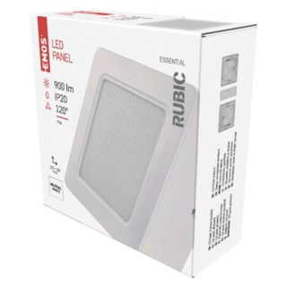 Panel LED natynkowy RUBIC 2w1, kwadrat, biały, 9W, naturalna biel  ZM6432/EMO