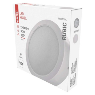 Panel LED natynkowy RUBIC 2w1, okrągły, biały, 24W, naturalna biel  ZM5452/EMO