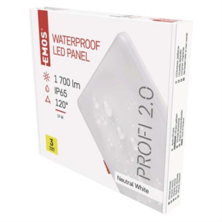 Panel LED VIXXO wpuszczany kwadratowy 19 W IP65 neutralna biel  ZV2152/EMO