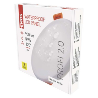 Panel LED VIXXO wpuszczany okrągły 10W IP65 neutralna biel  ZV1132/EMO