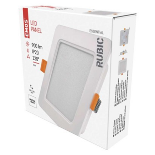 Panel LED wpuszczany RUBIC, kwadrat, biały, 9W, naturalna biel  ZD2432/EMO