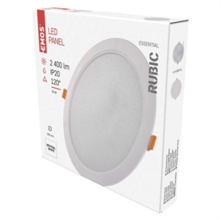 Panel LED wpuszczany RUBIC, okrągły, biały, 24W, naturalna biel  ZD1452/EMO
