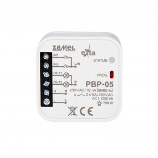 PBP-05 PRZEKAŹNIK BISTABILNY 2-KANAŁOWY DOPUSZKOWY 230 V AC  EXT10000254/ZAM