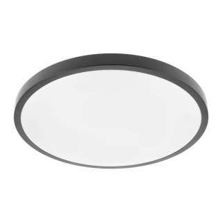 Plafoniera ATOL, LED, 32W, 2560lm, 3000K, AC220-240V, IP54, O400mm, czarny  LD-ATOL32W-WW-10/GTV