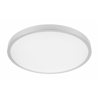 Plafoniera ATOL, LED, 32W, 2560lm, 3000K, AC220-240V, IP54, O400mm, srebrny  LD-ATOL32W-WW-02/GTV