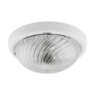Plafoniera na żarówkę LED E27 max 75W IP44 IK10, dos stosowania na zewnatrz i wewnątrz, wymiary: 105x250x250, biała, WIR 75 WHITE; 02746, STRUHM  02746/IDE