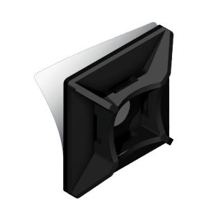 Podstawka montażowa do opasek zaciskowych samoprzylepna 19x19mm czarna PMS-19-19-UV-100, opk=100szt; 25.299, ELEKTRO-PLAST OPATÓWEK  25.299/EPO