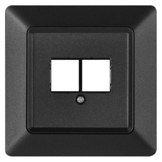 Pokrywa gniazda 2× RJ45, antracyt  A6004.9/EMO