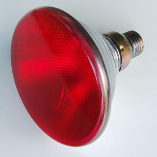 Promiennik podczerwieni rubinowy PAR E27 175W 230V szkło twarde PRASOWANE 5000h  PRO-2186/HLS