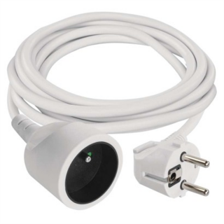 Przedłużacz 3 m / 1 gniazdo / biały / PVC / 1 mm2  P0113/EMO