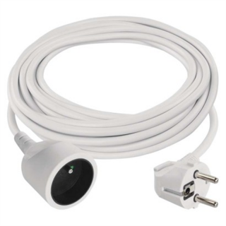Przedłużacz 7 m / 1 gniazdo / biały / PVC / 1,5 mm2  P0117R/EMO