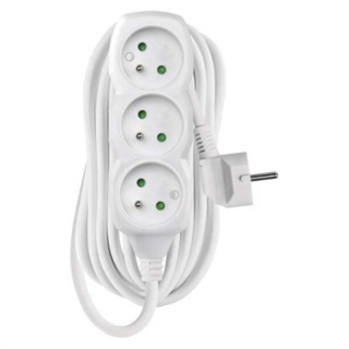 Przedłużacz 7 m / 3 gniazda / biały / PVC / 1,5 mm2  P0317R/EMO