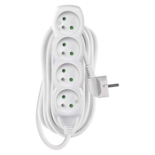 Przedłużacz 7 m / 4 gniazda / biały / PVC / 1,5 mm2  P0417R/EMO