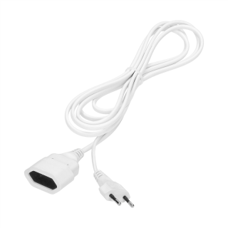 Przedłużacz domowy jednogniazdowy płaski, 1x2P, 1,5m,kabel PVC H03VV-F 2x0,75mm2, 230VAC  OR-AE-13195/1,5M/ORN