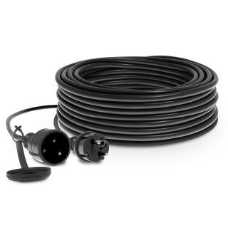 Przedłużacz jednogniazdowy warszatatowy PROFESSIONAL; IP44; 16A; H05RR-F; 3X1; 30m; CZARNY  W-97018/PLR