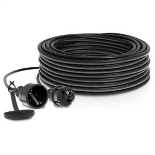 Przedłużacz jednogniazdowy warszatatowy PROFESSIONAL SCHUKO; IP44; 16A; H05RR-F; 3X1,5; 20m; CZARNY  W-97758/PLR