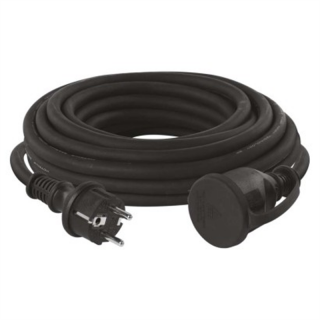 Przedłużacz ogrodowy 10 m / 1 gniazdo / czarny / guma-neopren / 230 V / 2,5 mm2  P01710R/EMO