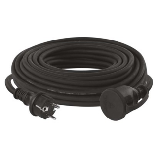 Przedłużacz ogrodowy 25 m / 1 gniazdo / czarny / guma-neopren / 230 V / 2,5 mm2  P01725R/EMO