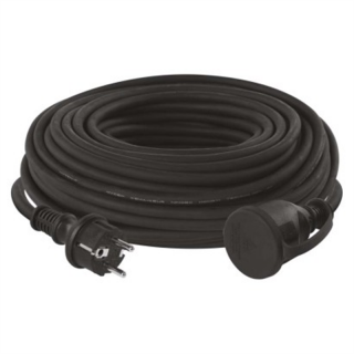 Przedłużacz ogrodowy 30 m / 1 gniazdo / czarny / guma-neopren / 230 V / 1,5 mm2  P01730/EMO