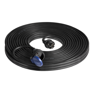 Przedłużacz warsztatowy bryzgoszczelny IP44, 1x2P+Z 30m,kabel gumowy olejoodporny H07RN-F 3x1,5mm2, 230VAC/16A  OR-AE-13290/30M/ORN
