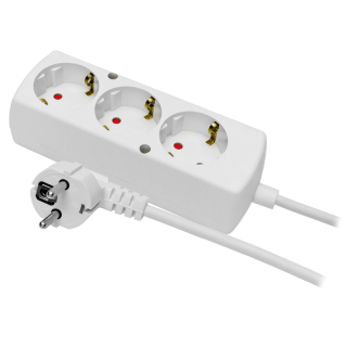 Przedłużacz z trzykrotnym gniazdem 3x2p+Z, Schuko, 3x1,5; 16A z przesłonami; 1,5m; biały; T-972360, PLASTROL  T-972360/PLR