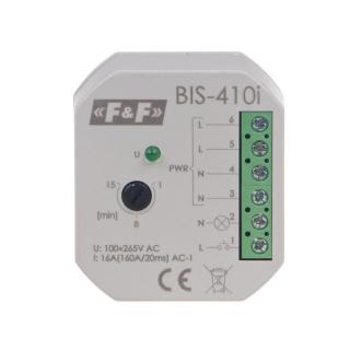 Przekaźnik bistabilny, podtynkowy z wyłącznikiem czasowym, do podświetlanych przycisków z przekaźnikiem inrush 160A/20ms, BIS-410-LED; FF  BIS-410-LED/FIF