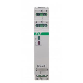 Przekaźnik bistabilny włącz/wyłącz 1P 16A separowany 165-265V AC Inrush; BIS-411-LED, FF  BIS-411-LED/FIF