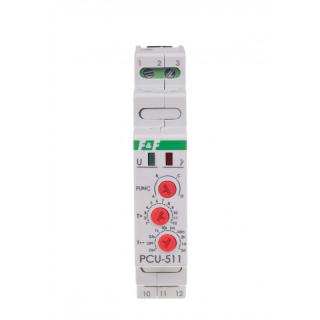 Przekaźnik czasowy wielofunkcyjny 1P(1NO/NC) 8A 0,1sek-576h 12-264V AC/DC; PCU-511UNI, FF  PCU-511UNI/FIF