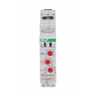Przekaźnik czasowy wielofunkcyjny 1P(1NO/NC) 8A 0,1sek-576h 230V AC; PCU-511, FF  PCU-511/FIF